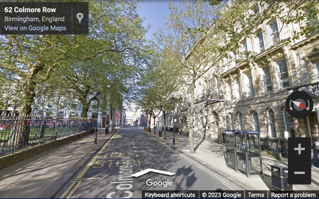 Street View image of Birmingham, UK