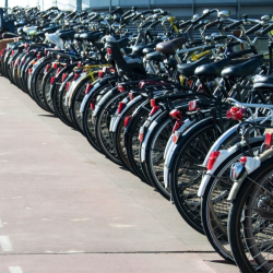 Parked bikes in Amsterdam