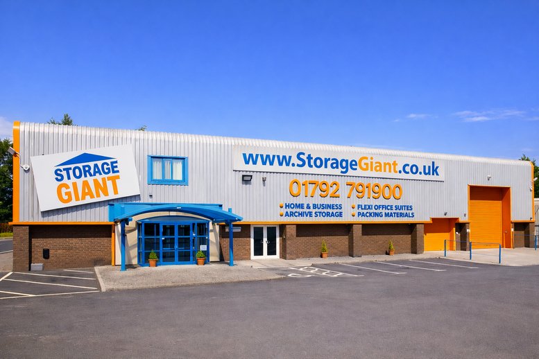 Exterior view of the Storage Giant building at 1A, Upper Fforest Way, Swansea Enterprise Park.