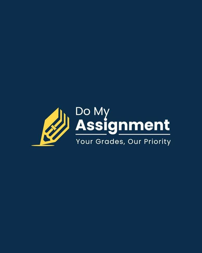 Logo of Do My Assignment at 81, London Road featuring a pencil and book icon on a blue background.