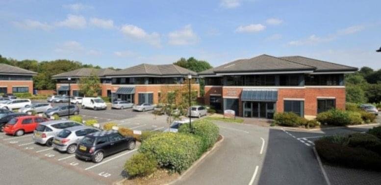 Exterior view of the brick-built office buildings at Ackhurst Business Park.
