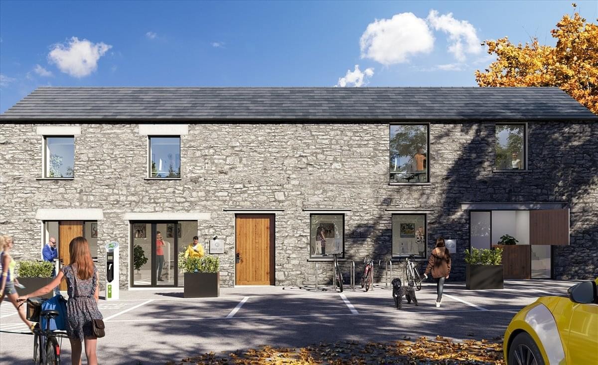 Exterior view of the stone facade building at 63 Main Street, Staveley, Cumbria.