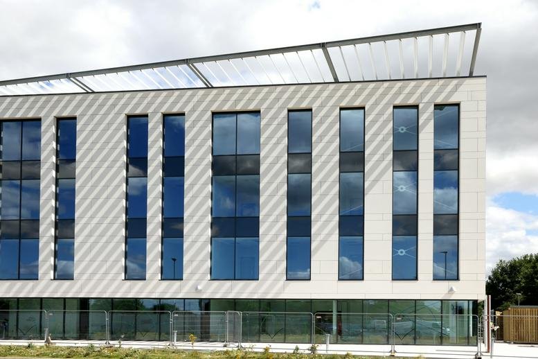 Full exterior view of 10 John Williams Boulevard South, Innovation Central, featuring contemporary architecture.