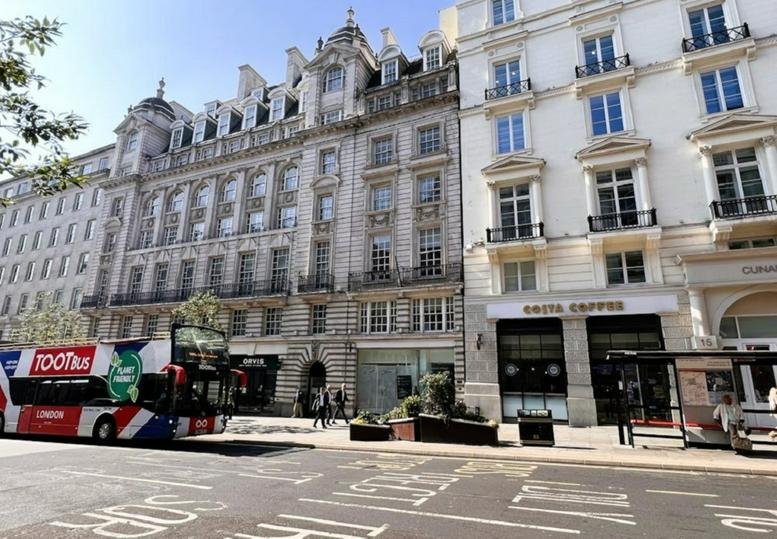 Exterior view of the historic stone building at 13, Regent Street, London.