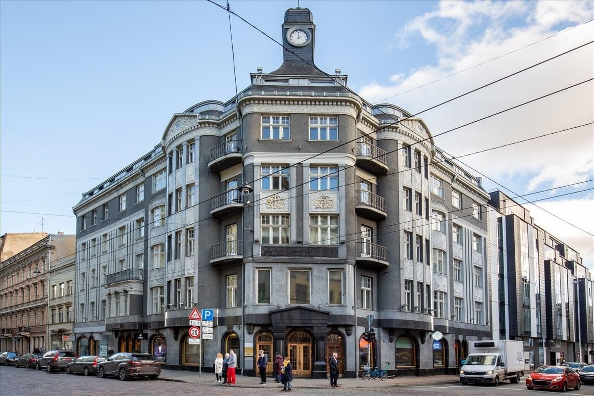 Exterior view of the historic corner building at 14 Terbatas street.