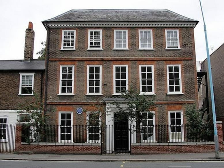 Exterior view of the historic brick building at 158-160 Twickenham Road, Isleworth, Richmond upon Thames.