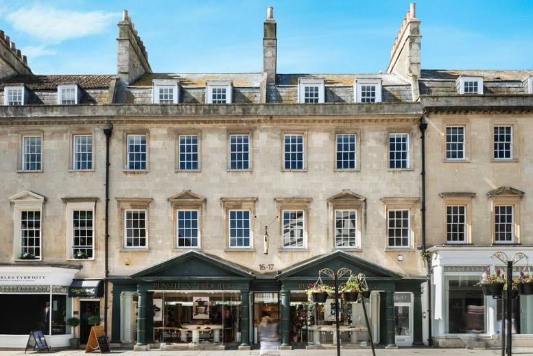 Exterior view of the historic Georgian facade at 16-17 Old Bond Street.