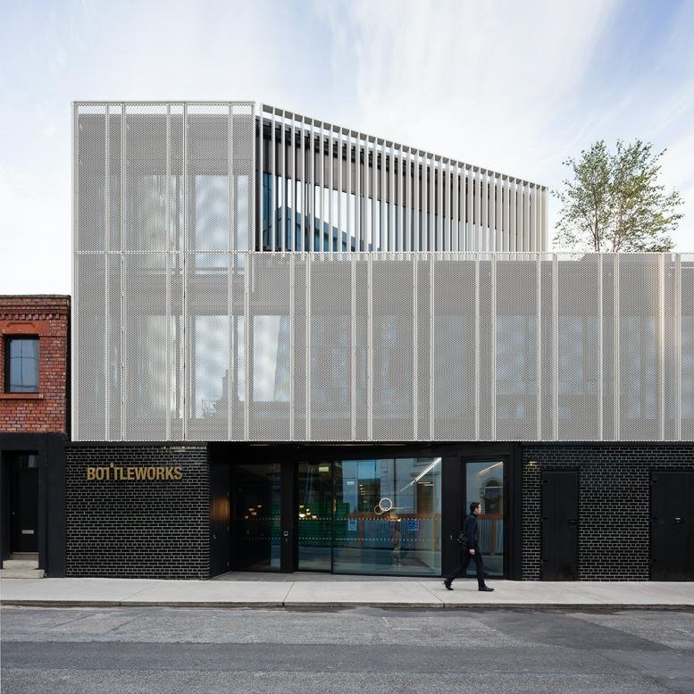 Exterior view of the contemporary facade at 20 Barrow Street, Dublin 4.