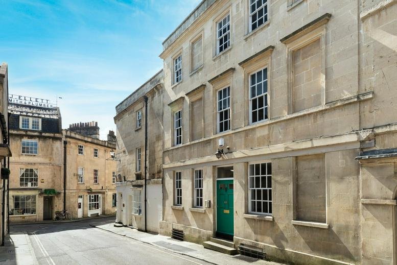 Exterior view of the historic stone building at 3 Princes Street, Bath.