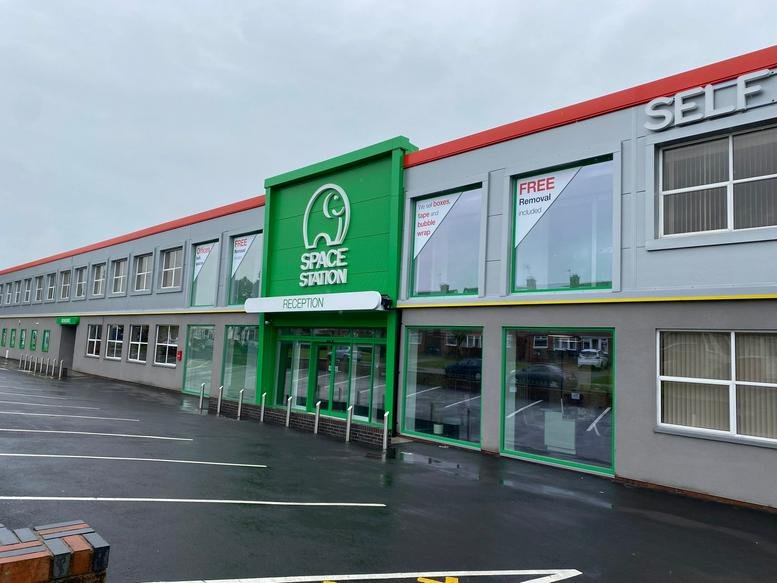 Exterior view of the modern Space Station building at 471 Garretts Green Lane.