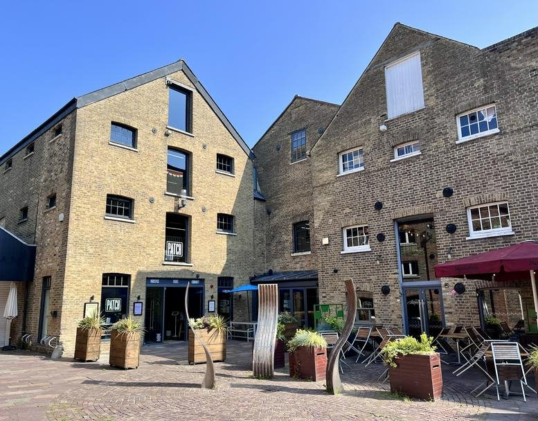 Exterior of the yellow brick 5, 6 Grays Yard, Springfield Road warehouse conversion.