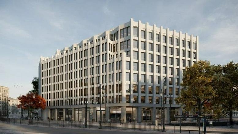 Exterior view of the multi-story stone facade building at 7 Rudolf Square.