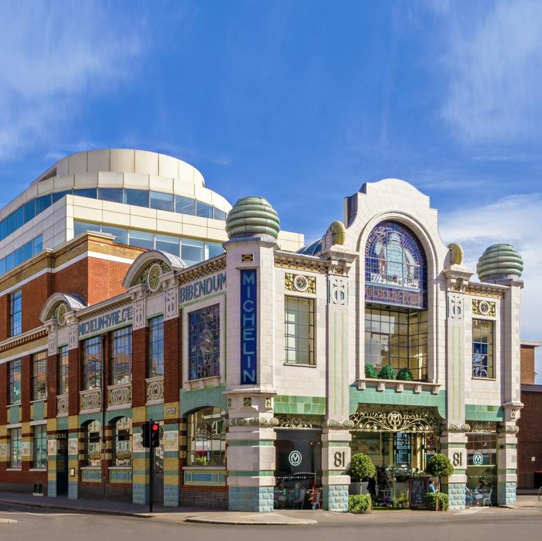 Exterior of the historic Art Deco Michelin House building at 81 Fulham Road.