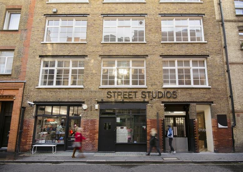 Exterior facade of the brick-built Archer Street Studios, 10/11 Archer Street.