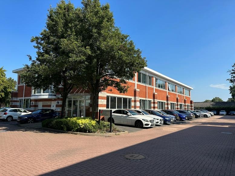 Exterior view of the brick facade at Cliveden Office Village, Lancaster Road.