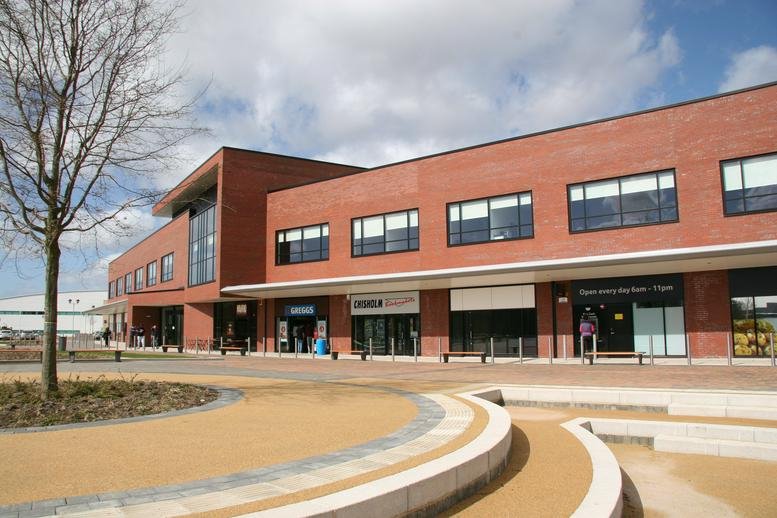 Exterior view of the brick facade at Cobalt Business Exchange Central, Silver Fox Way.