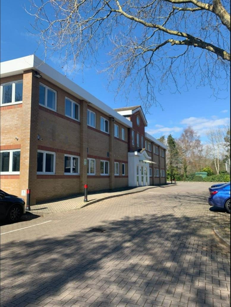 Exterior view of the brick facade at Elan House, 5a Little Park Farm Road.