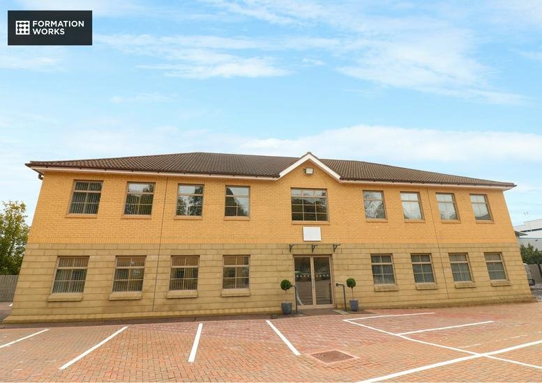 The two-story brick exterior of Formation Works, Building 1 The Sidings, Antrim Road, Lisburn.