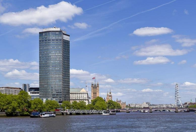 Exterior view of the landmark Millbank Tower, 21-24 Millbank, London, overlooking the River Thames.