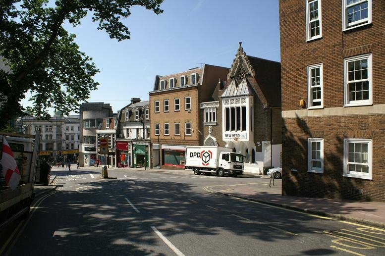 Exterior view of the brick facade at Norwood House, 9 Dyke Road, Brighton.