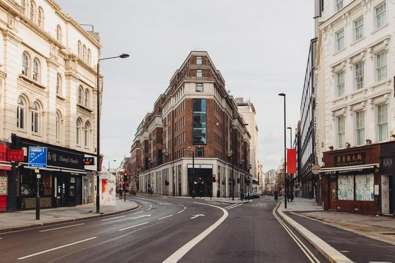 Exterior view of the historic brick building at 10 Bloomsbury Way located on a prominent street corner.