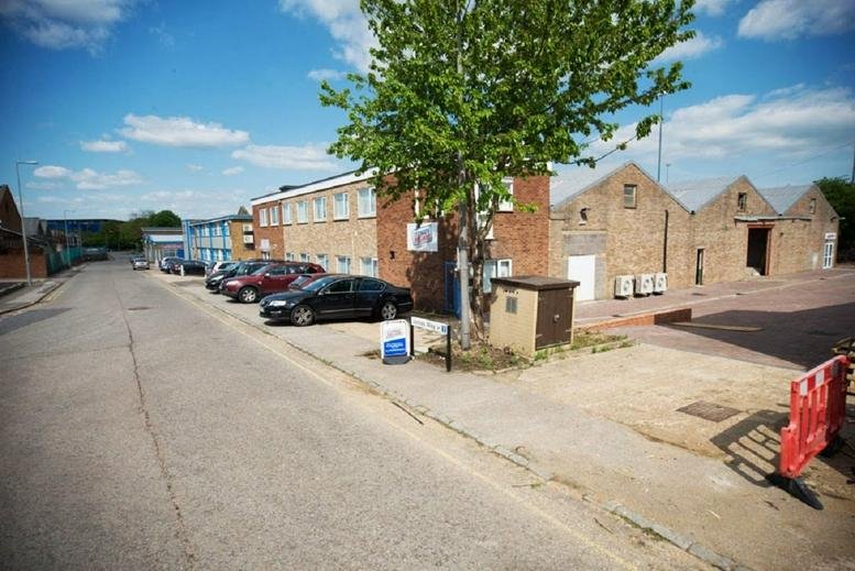 Exterior view of the brick building at 10 First Avenue, Bletchley, Milton Keynes, Buckinghamshire.