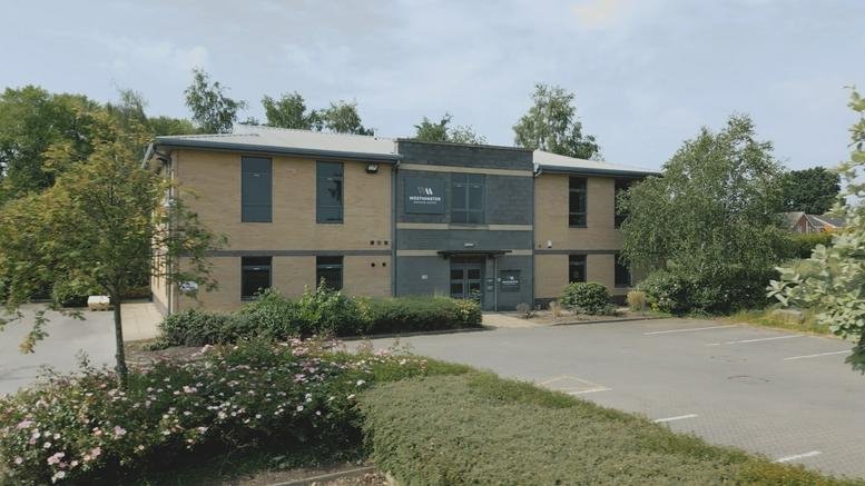 Exterior view of the brick facade at 10 Great North Way, Nether Poppleton, York, Yorkshire.