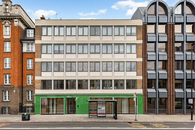 Exterior view of the multistory building at 192-198 Vauxhall Bridge Road.