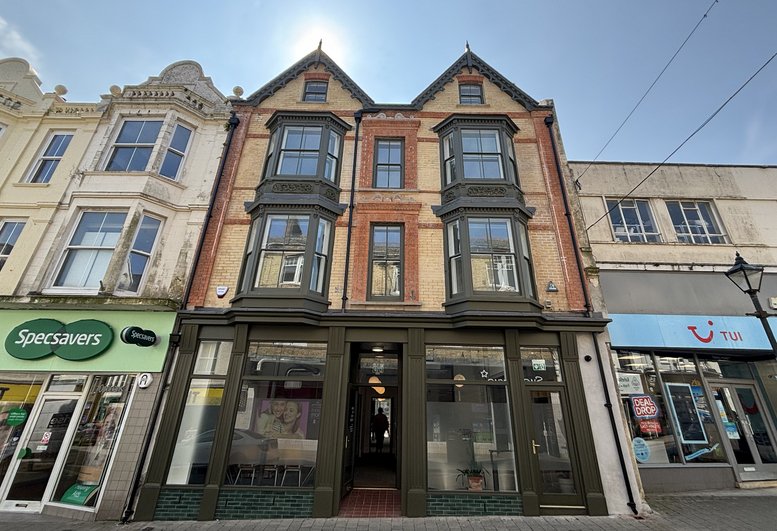 Exterior facade of the historic brick building at Foundry, 2 Trelowarren Street.