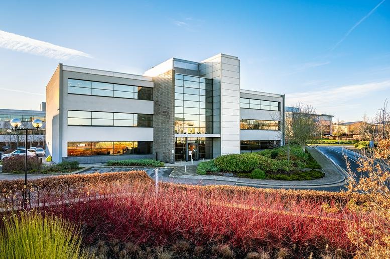 Exterior view of the contemporary facade at 2175 Century Way, Thorpe Park Gardens.