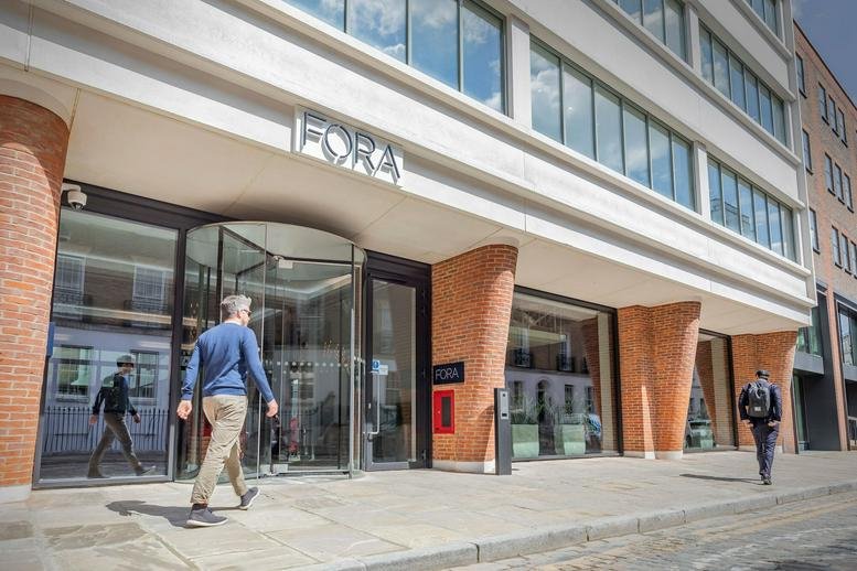 Exterior view of the modern stone and brick facade at 35-41 Folgate Street.