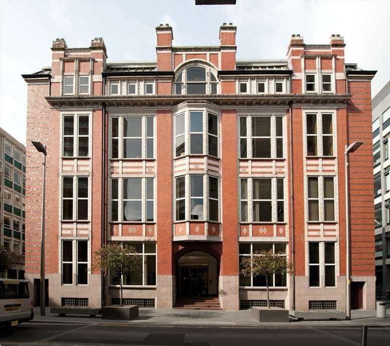 Grand brick exterior building facade at 5 New York Street, Manchester.