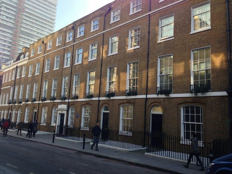 Exterior view of the historic brick building at 8 St Thomas Street in Bankside.