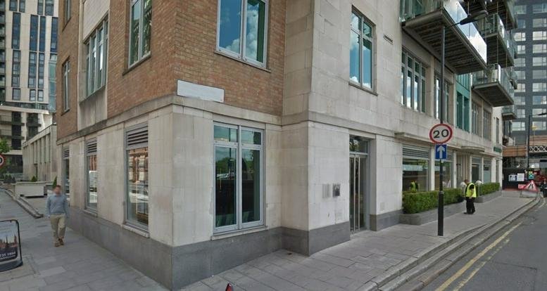 Corner exterior view of the stone and brick facade of 9 Albert Embankment.