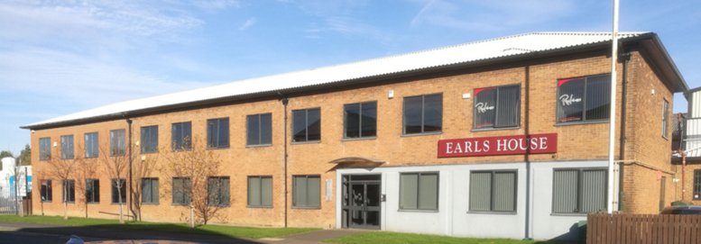 Exterior view of the brick facade at 9 Earlsway, Team Valley Trading Estate.