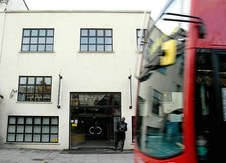 Exterior view of the white facade building at Bayham Street, Camden Town.