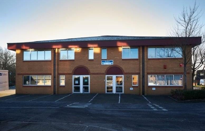 Exterior view of the brick facade and entrance at Calleva Park, Aldermaston, Reading, Berkshire.