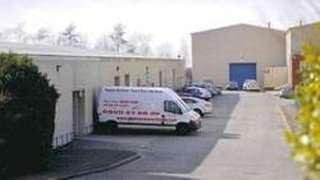 Commercial units and parking area at Cowm Top Business Park, Queensway, Rochdale, Lancashire.