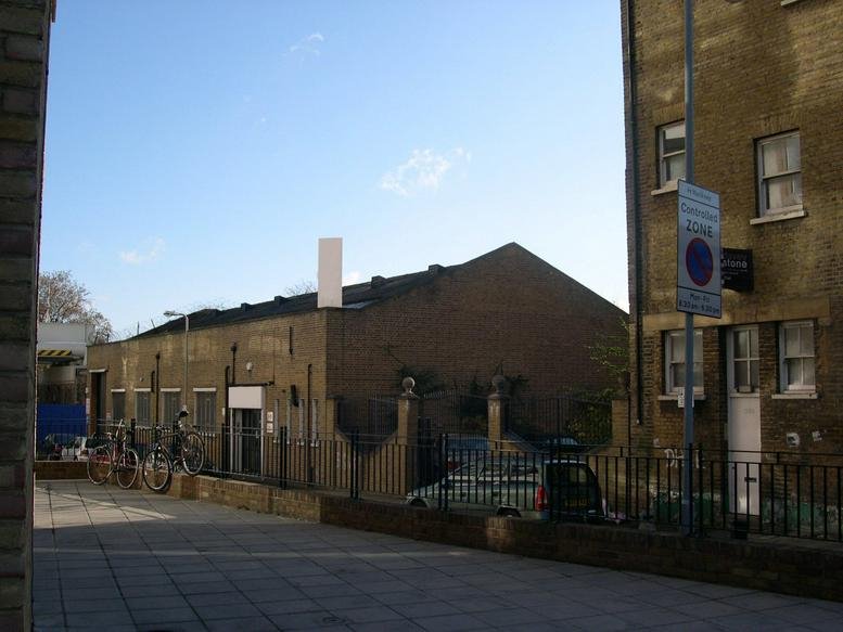 Exterior view of the brick facade at the Excel Building.