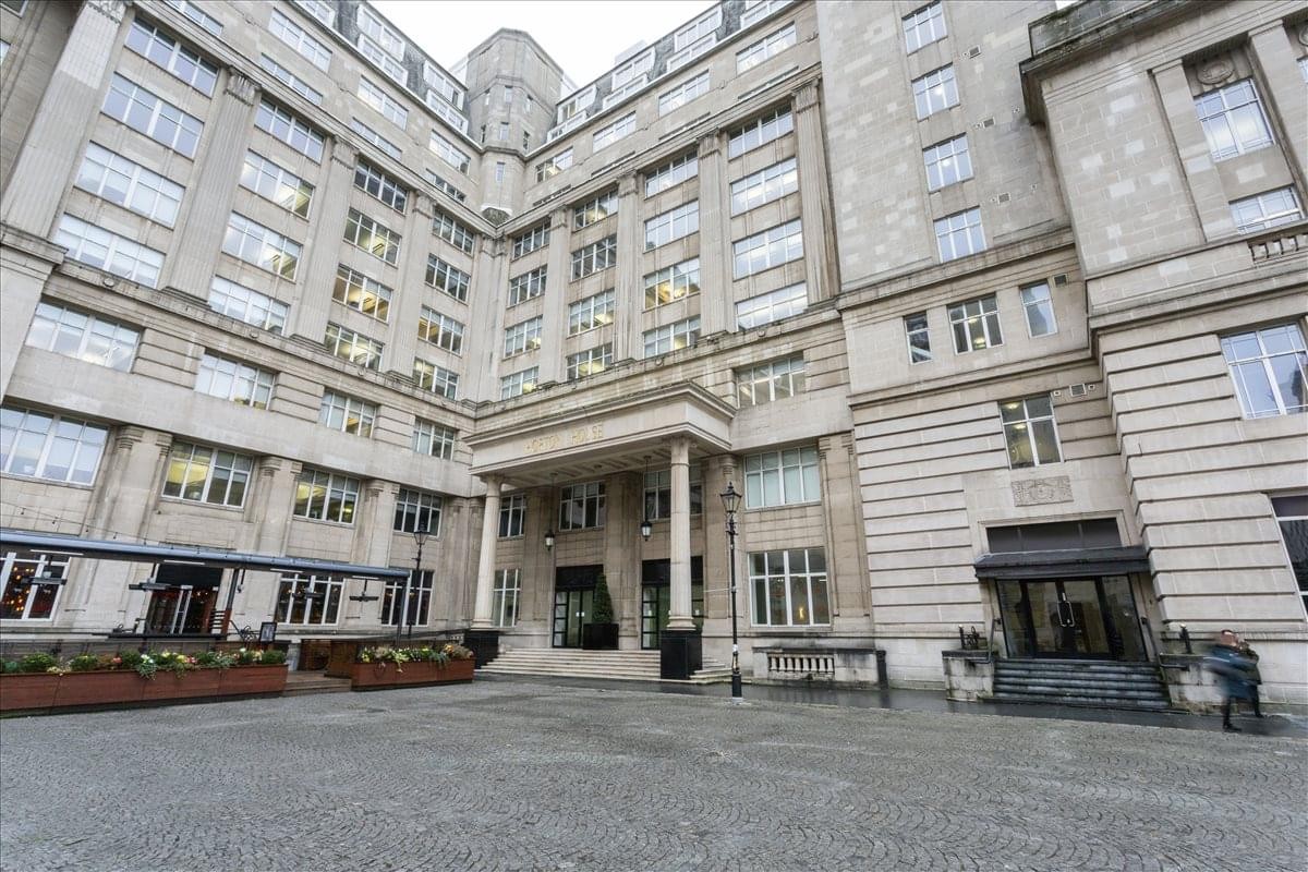 Exterior view of the historic stone facade at Horton House, Exchange Flags.