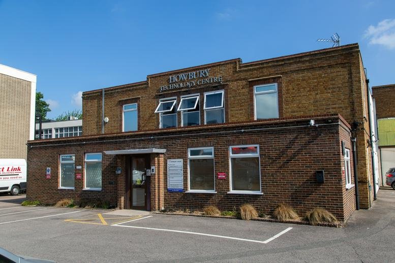 Brick exterior of Howbury Technology Centre at Texcel Business Park.