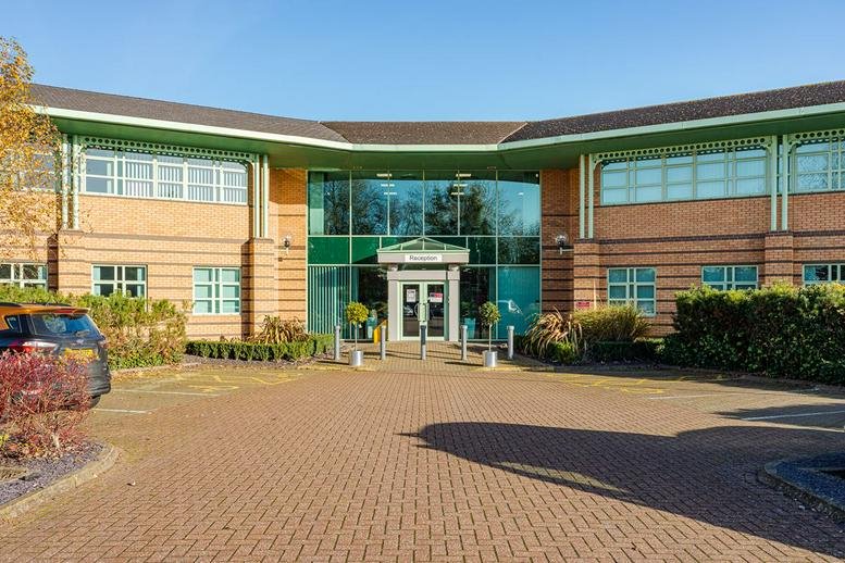 Exterior view of the brick and glass facade at Innovation Centre, Warwick Technology Park.