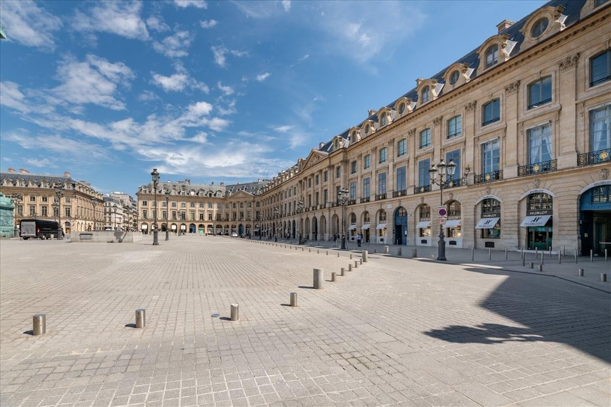 Exterior view of the historic Parisian facade of the Place Vendome Centre.