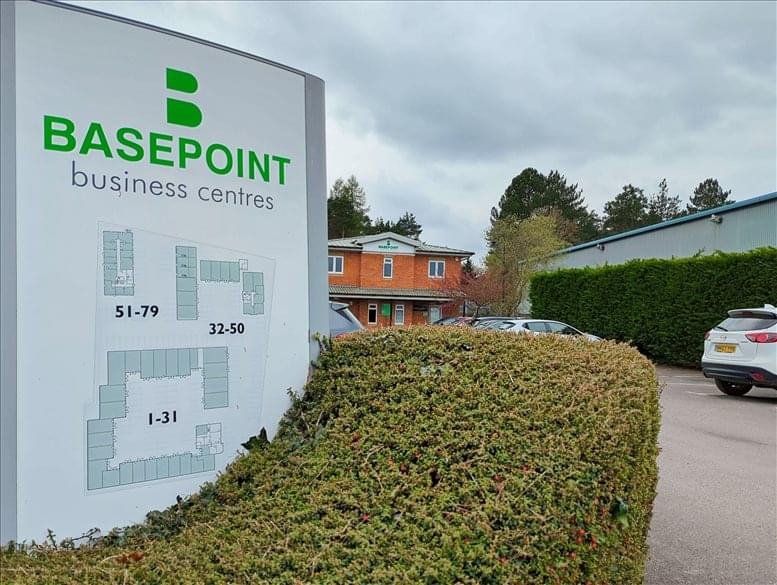 Large signage and building map for Basepoint business centres.