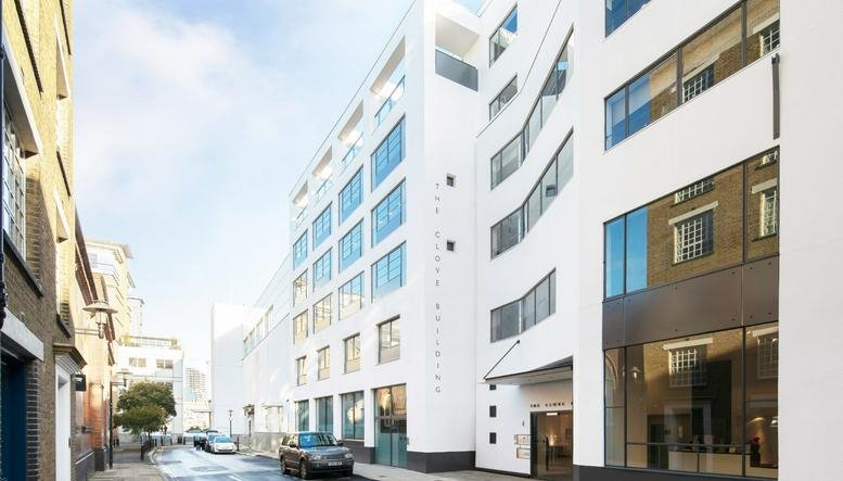 Exterior view showing the modern multi-story architecture of The Clove Building.