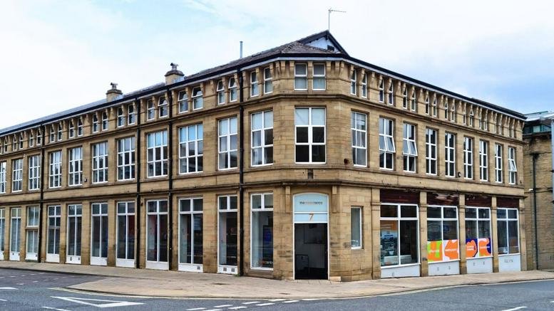 Exterior view of the historic stone facade at The Media Centre, 7 Northumberland Street.