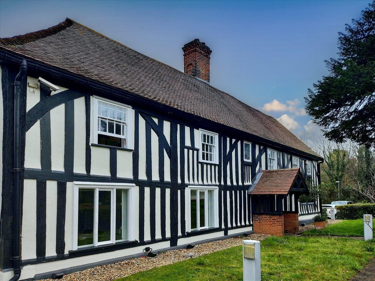 Exterior view of the historic timber-framed building at The Old Rectory, Springhead Road.