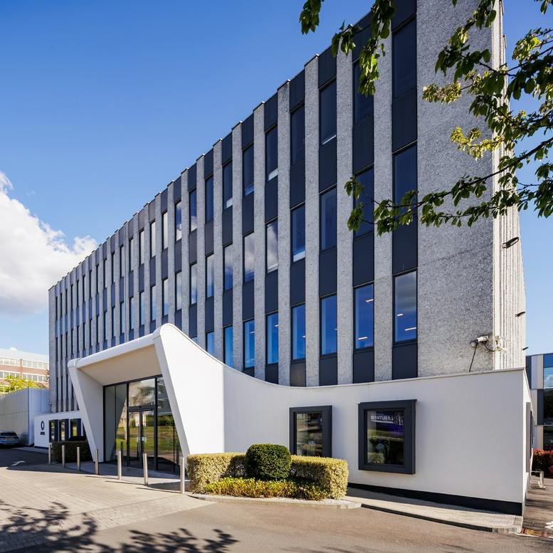 Exterior view of the contemporary facade and entrance at The Square, Basing View.