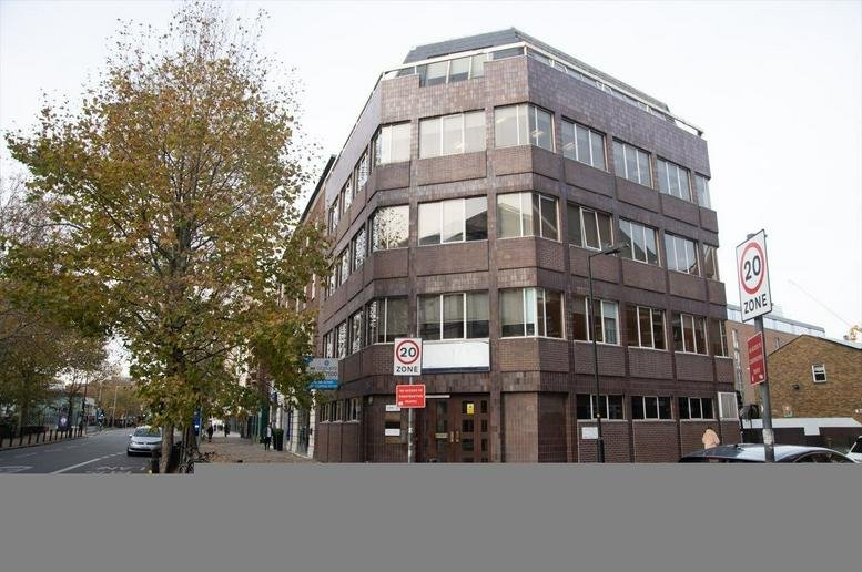 Exterior view of the brick facade building at Waterloo House, 207 Waterloo Road.