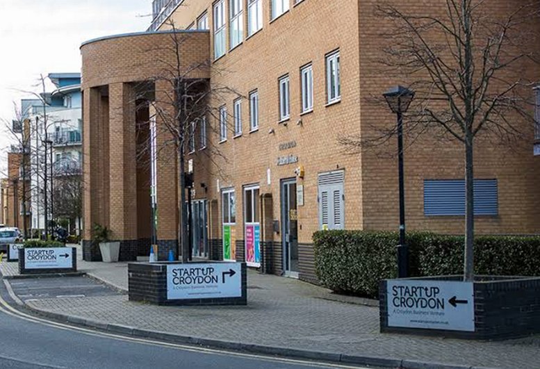 Exterior view of the brick facade at Weatherill House Business Centre, 23 Whitestone Way, Croydon.